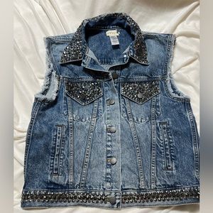 Alice + Olivia studded denim vest